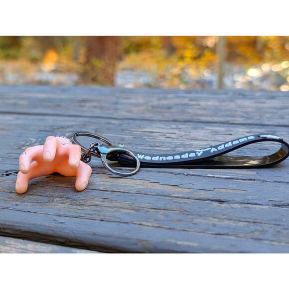 Wednesday Addams "Thing" Hand Keychain Netflix Series Lanyard Strap Goth Gift - Picture 5 of 8